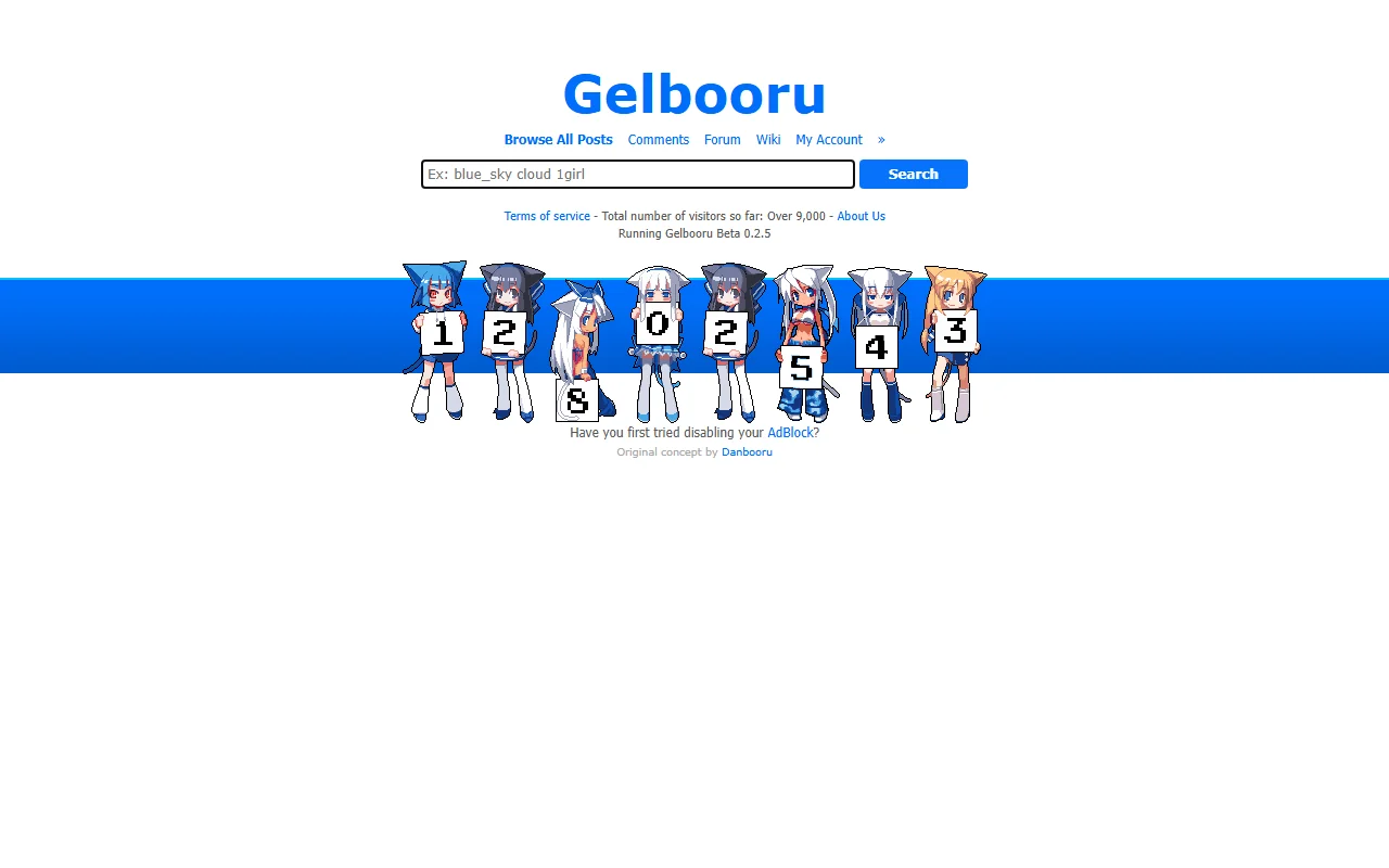 Screenshot of Gelbooru